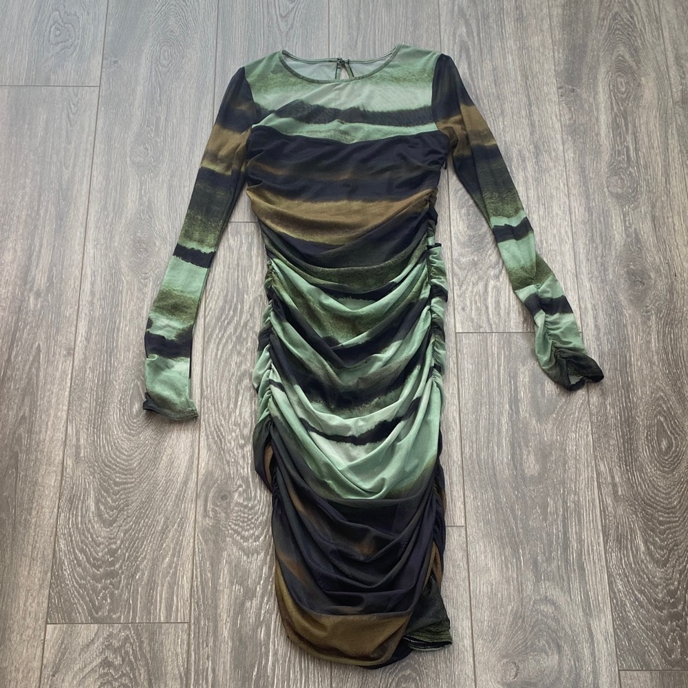 Anthropologie - Mesh Bodycon Long Sleeve Midi Dress - Size S